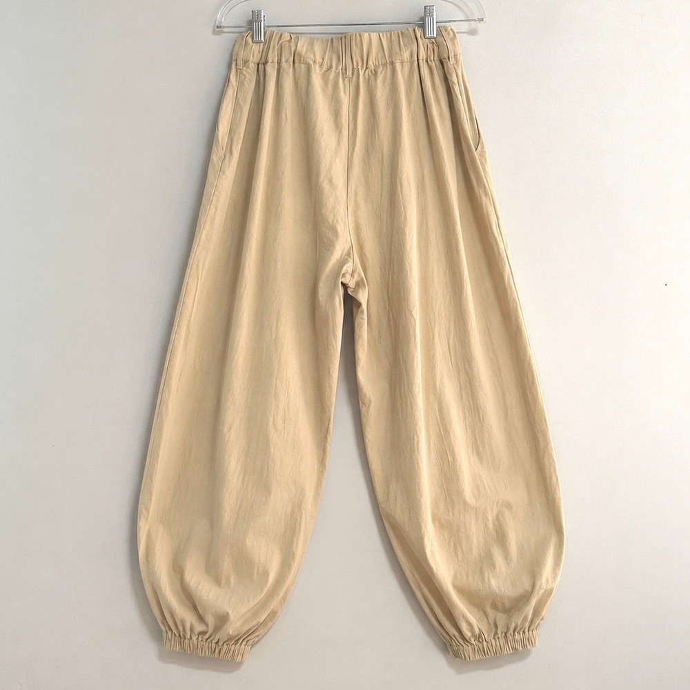 Free People Remi Trousers Womens S Beige Balloon Harem Pull On Pants
